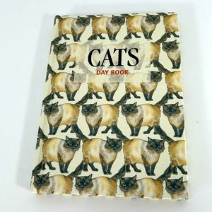 Vintage 1999 New Old Stock Parragon Cats Day Book Daily Journal From Italy